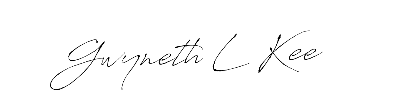 Make a beautiful signature design for name Gwyneth L Kee. With this signature (Antro_Vectra) style, you can create a handwritten signature for free. Gwyneth L Kee signature style 6 images and pictures png