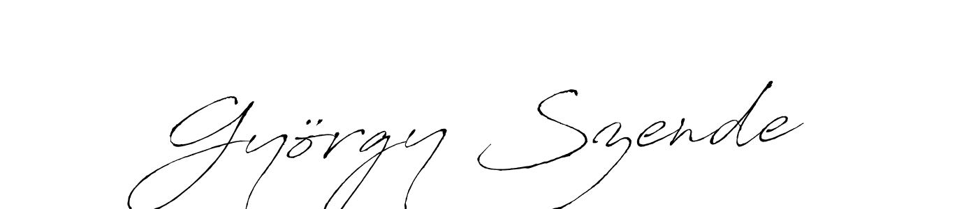 The best way (Antro_Vectra) to make a short signature is to pick only two or three words in your name. The name György Szende include a total of six letters. For converting this name. György Szende signature style 6 images and pictures png