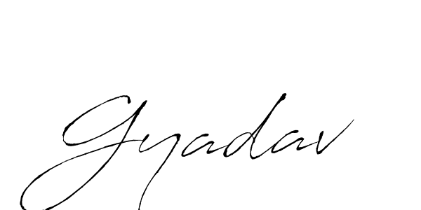 Make a beautiful signature design for name Gyadav. With this signature (Antro_Vectra) style, you can create a handwritten signature for free. Gyadav signature style 6 images and pictures png