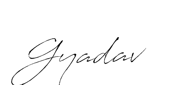 Make a beautiful signature design for name Gyadav. With this signature (Antro_Vectra) style, you can create a handwritten signature for free. Gyadav signature style 6 images and pictures png