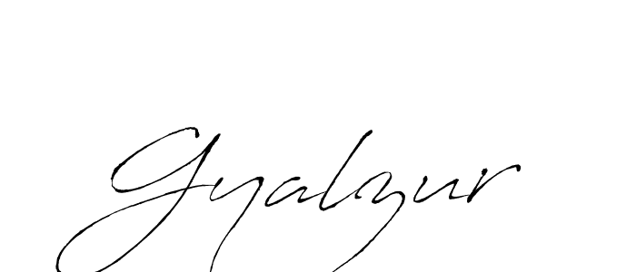 Use a signature maker to create a handwritten signature online. With this signature software, you can design (Antro_Vectra) your own signature for name Gyalzur. Gyalzur signature style 6 images and pictures png