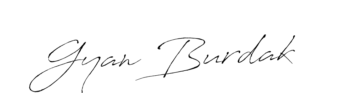 How to make Gyan Burdak name signature. Use Antro_Vectra style for creating short signs online. This is the latest handwritten sign. Gyan Burdak signature style 6 images and pictures png