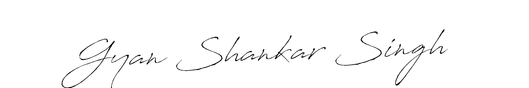 How to make Gyan Shankar Singh name signature. Use Antro_Vectra style for creating short signs online. This is the latest handwritten sign. Gyan Shankar Singh signature style 6 images and pictures png