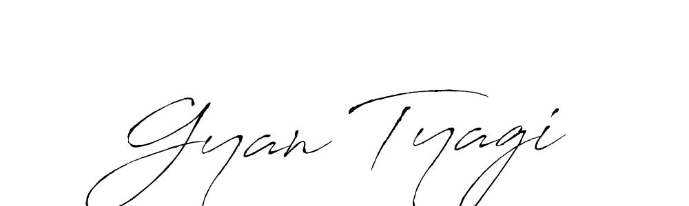How to make Gyan Tyagi name signature. Use Antro_Vectra style for creating short signs online. This is the latest handwritten sign. Gyan Tyagi signature style 6 images and pictures png