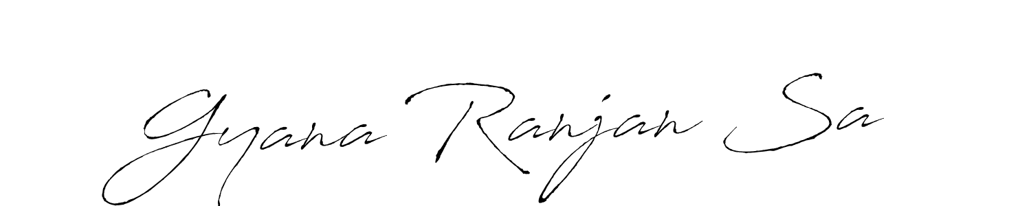 How to make Gyana Ranjan Sa name signature. Use Antro_Vectra style for creating short signs online. This is the latest handwritten sign. Gyana Ranjan Sa signature style 6 images and pictures png