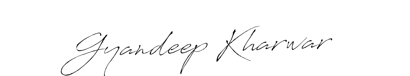 Gyandeep Kharwar stylish signature style. Best Handwritten Sign (Antro_Vectra) for my name. Handwritten Signature Collection Ideas for my name Gyandeep Kharwar. Gyandeep Kharwar signature style 6 images and pictures png