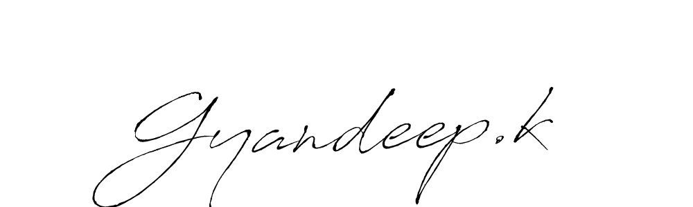 How to make Gyandeep.k signature? Antro_Vectra is a professional autograph style. Create handwritten signature for Gyandeep.k name. Gyandeep.k signature style 6 images and pictures png