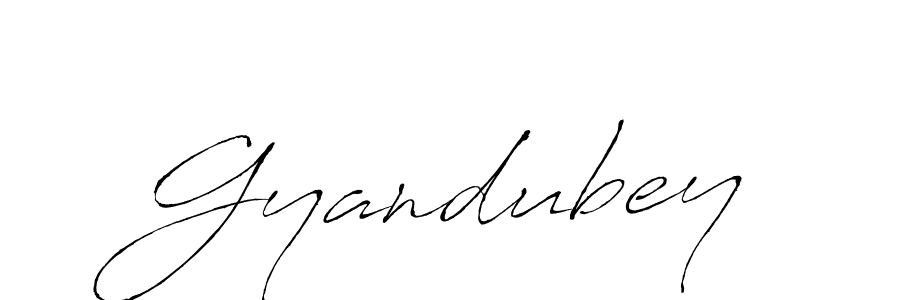 How to make Gyandubey signature? Antro_Vectra is a professional autograph style. Create handwritten signature for Gyandubey name. Gyandubey signature style 6 images and pictures png