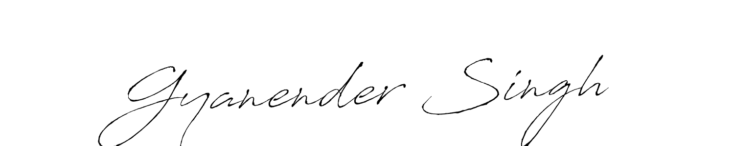 Create a beautiful signature design for name Gyanender Singh. With this signature (Antro_Vectra) fonts, you can make a handwritten signature for free. Gyanender Singh signature style 6 images and pictures png