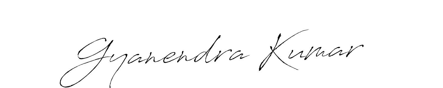 Make a beautiful signature design for name Gyanendra Kumar. With this signature (Antro_Vectra) style, you can create a handwritten signature for free. Gyanendra Kumar signature style 6 images and pictures png