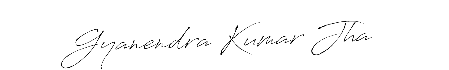 Make a beautiful signature design for name Gyanendra Kumar Jha. With this signature (Antro_Vectra) style, you can create a handwritten signature for free. Gyanendra Kumar Jha signature style 6 images and pictures png
