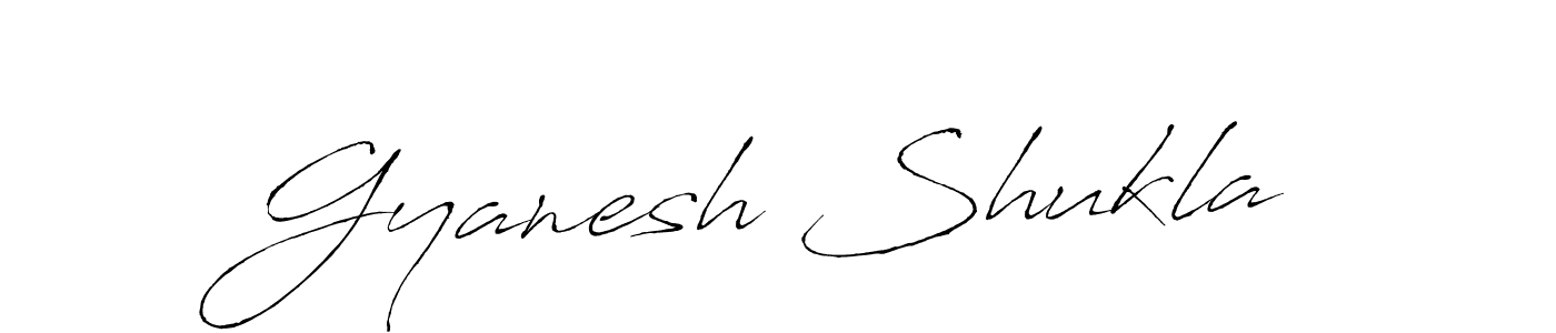 How to make Gyanesh Shukla signature? Antro_Vectra is a professional autograph style. Create handwritten signature for Gyanesh Shukla name. Gyanesh Shukla signature style 6 images and pictures png
