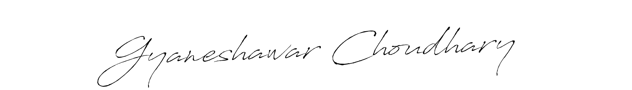 How to make Gyaneshawar Choudhary signature? Antro_Vectra is a professional autograph style. Create handwritten signature for Gyaneshawar Choudhary name. Gyaneshawar Choudhary signature style 6 images and pictures png