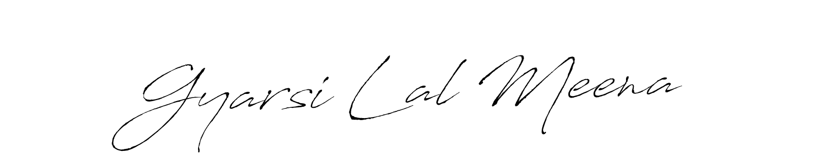 It looks lik you need a new signature style for name Gyarsi Lal Meena. Design unique handwritten (Antro_Vectra) signature with our free signature maker in just a few clicks. Gyarsi Lal Meena signature style 6 images and pictures png