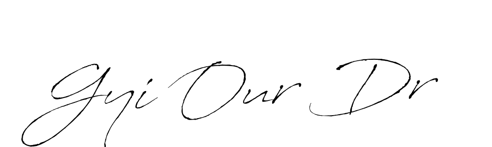 Antro_Vectra is a professional signature style that is perfect for those who want to add a touch of class to their signature. It is also a great choice for those who want to make their signature more unique. Get Gyi Our Dr name to fancy signature for free. Gyi Our Dr signature style 6 images and pictures png