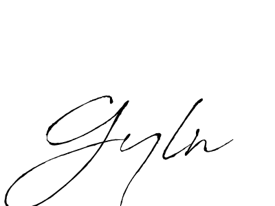 Design your own signature with our free online signature maker. With this signature software, you can create a handwritten (Antro_Vectra) signature for name Gyln. Gyln signature style 6 images and pictures png