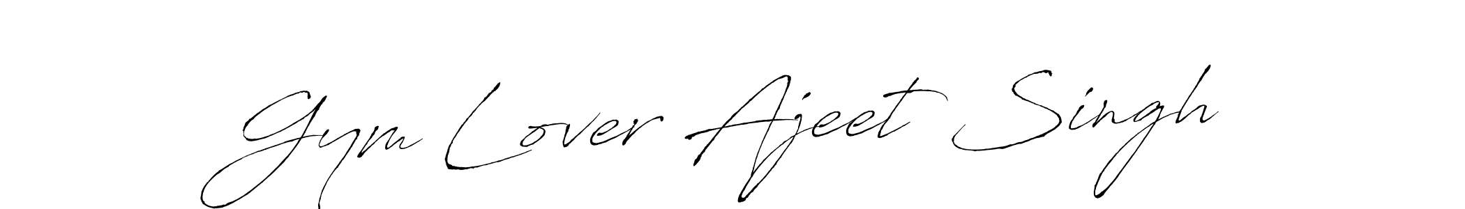 Design your own signature with our free online signature maker. With this signature software, you can create a handwritten (Antro_Vectra) signature for name Gym Lover Ajeet Singh. Gym Lover Ajeet Singh signature style 6 images and pictures png