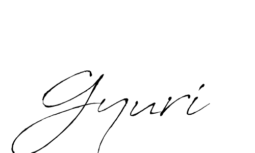 Design your own signature with our free online signature maker. With this signature software, you can create a handwritten (Antro_Vectra) signature for name Gyuri. Gyuri signature style 6 images and pictures png