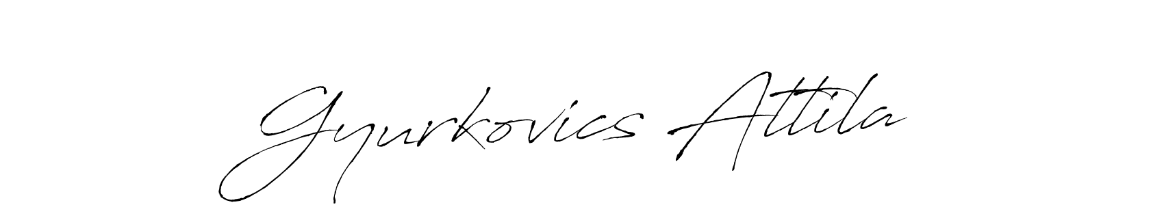 You should practise on your own different ways (Antro_Vectra) to write your name (Gyurkovics Attila) in signature. don't let someone else do it for you. Gyurkovics Attila signature style 6 images and pictures png