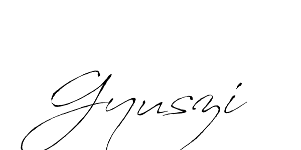 It looks lik you need a new signature style for name Gyuszi. Design unique handwritten (Antro_Vectra) signature with our free signature maker in just a few clicks. Gyuszi signature style 6 images and pictures png