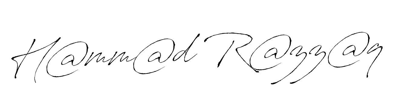 Create a beautiful signature design for name H@mm@d R@zz@q. With this signature (Antro_Vectra) fonts, you can make a handwritten signature for free. H@mm@d R@zz@q signature style 6 images and pictures png
