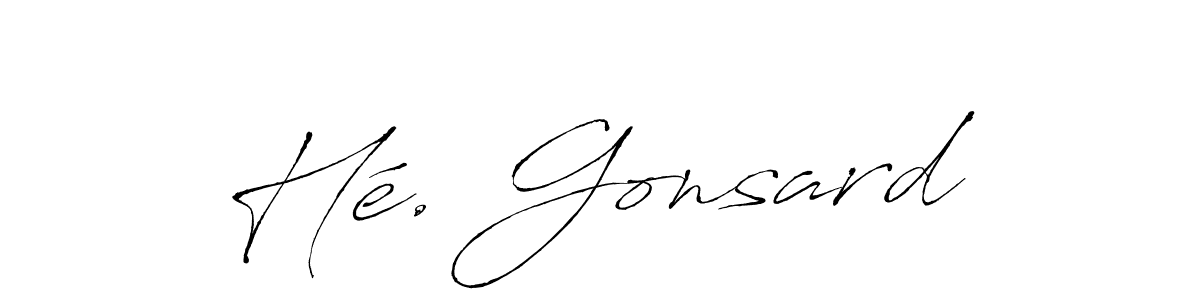 Design your own signature with our free online signature maker. With this signature software, you can create a handwritten (Antro_Vectra) signature for name Hé. Gonsard. Hé. Gonsard signature style 6 images and pictures png