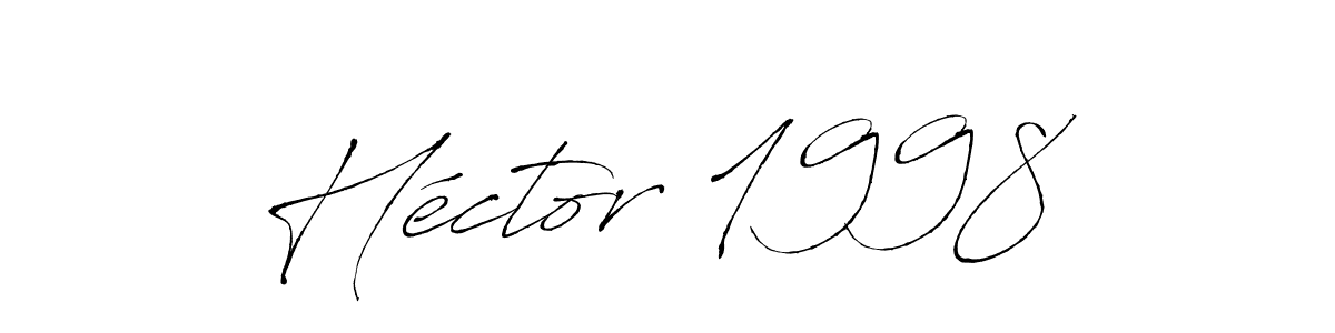 Create a beautiful signature design for name Héctor 1998. With this signature (Antro_Vectra) fonts, you can make a handwritten signature for free. Héctor 1998 signature style 6 images and pictures png