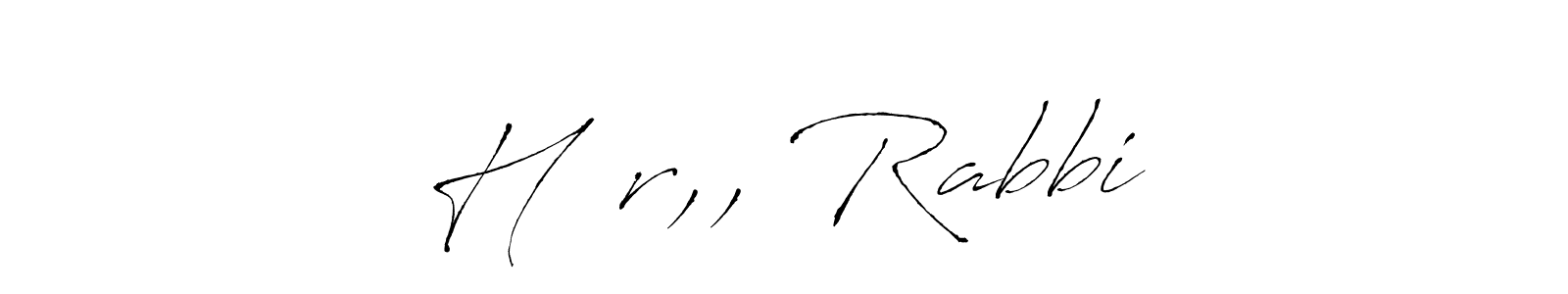 Create a beautiful signature design for name H❤️r,, Rabbi. With this signature (Antro_Vectra) fonts, you can make a handwritten signature for free. H❤️r,, Rabbi signature style 6 images and pictures png