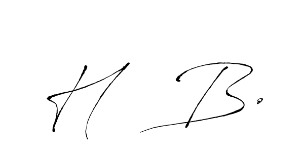 How to make H   B. name signature. Use Antro_Vectra style for creating short signs online. This is the latest handwritten sign. H   B. signature style 6 images and pictures png