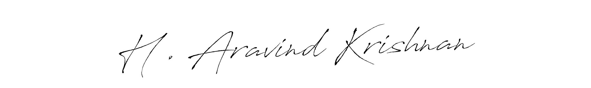 Make a beautiful signature design for name H . Aravind Krishnan. With this signature (Antro_Vectra) style, you can create a handwritten signature for free. H . Aravind Krishnan signature style 6 images and pictures png