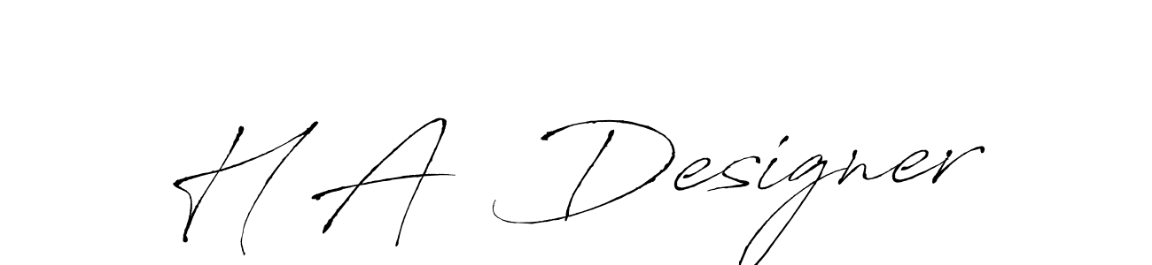 Design your own signature with our free online signature maker. With this signature software, you can create a handwritten (Antro_Vectra) signature for name H A  Designer. H A  Designer signature style 6 images and pictures png