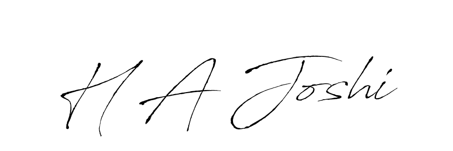 Design your own signature with our free online signature maker. With this signature software, you can create a handwritten (Antro_Vectra) signature for name H A Joshi. H A Joshi signature style 6 images and pictures png