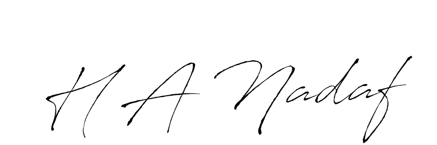 Similarly Antro_Vectra is the best handwritten signature design. Signature creator online .You can use it as an online autograph creator for name H A Nadaf. H A Nadaf signature style 6 images and pictures png