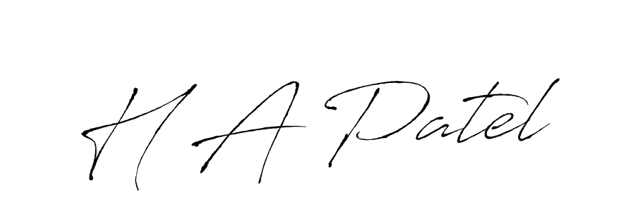 How to make H A Patel signature? Antro_Vectra is a professional autograph style. Create handwritten signature for H A Patel name. H A Patel signature style 6 images and pictures png