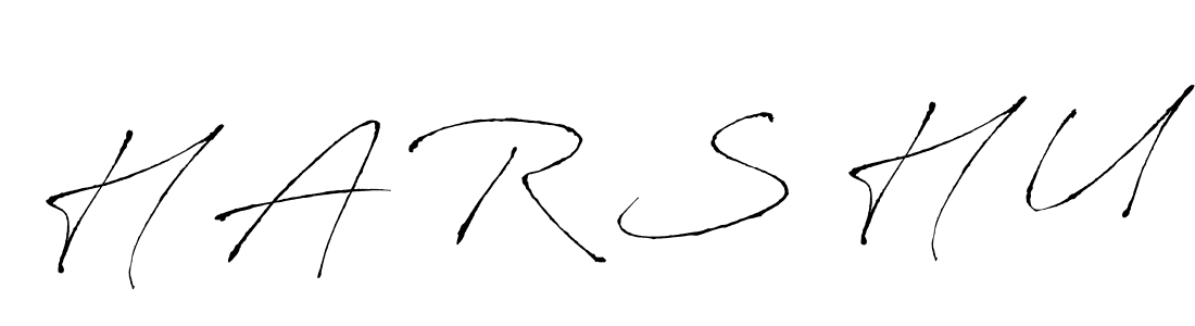 It looks lik you need a new signature style for name H A R S H U. Design unique handwritten (Antro_Vectra) signature with our free signature maker in just a few clicks. H A R S H U signature style 6 images and pictures png