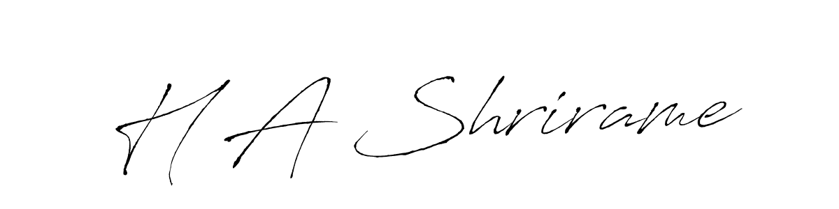 if you are searching for the best signature style for your name H A Shrirame. so please give up your signature search. here we have designed multiple signature styles  using Antro_Vectra. H A Shrirame signature style 6 images and pictures png