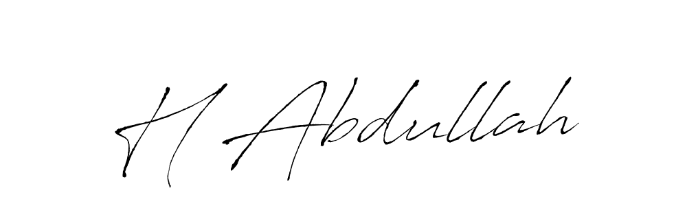 The best way (Antro_Vectra) to make a short signature is to pick only two or three words in your name. The name H Abdullah include a total of six letters. For converting this name. H Abdullah signature style 6 images and pictures png
