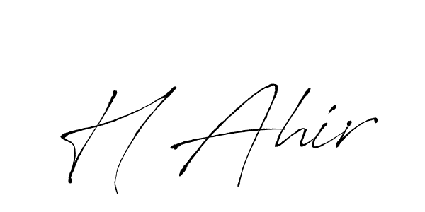 Best and Professional Signature Style for H Ahir. Antro_Vectra Best Signature Style Collection. H Ahir signature style 6 images and pictures png