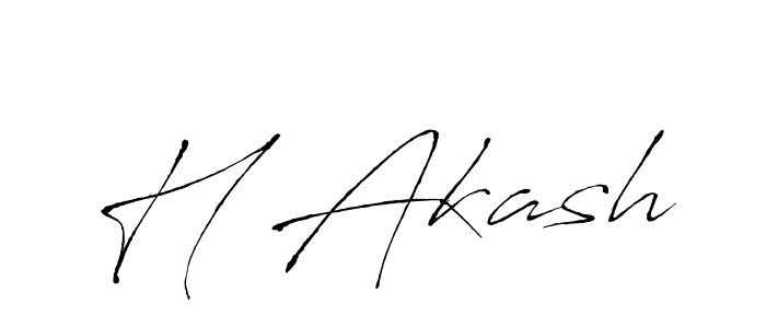 How to make H Akash name signature. Use Antro_Vectra style for creating short signs online. This is the latest handwritten sign. H Akash signature style 6 images and pictures png