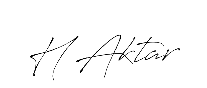 Use a signature maker to create a handwritten signature online. With this signature software, you can design (Antro_Vectra) your own signature for name H Aktar. H Aktar signature style 6 images and pictures png