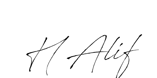 The best way (Antro_Vectra) to make a short signature is to pick only two or three words in your name. The name H Alif include a total of six letters. For converting this name. H Alif signature style 6 images and pictures png