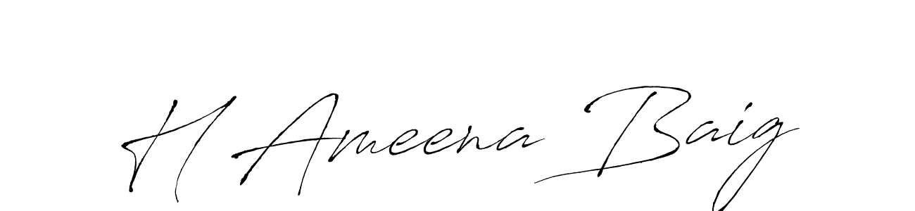 Also You can easily find your signature by using the search form. We will create H Ameena Baig name handwritten signature images for you free of cost using Antro_Vectra sign style. H Ameena Baig signature style 6 images and pictures png