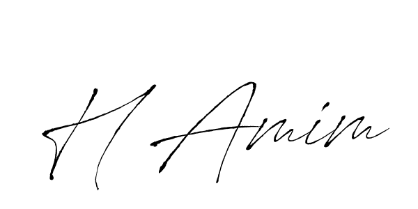 Design your own signature with our free online signature maker. With this signature software, you can create a handwritten (Antro_Vectra) signature for name H Amim. H Amim signature style 6 images and pictures png