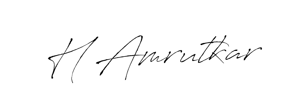 if you are searching for the best signature style for your name H Amrutkar. so please give up your signature search. here we have designed multiple signature styles  using Antro_Vectra. H Amrutkar signature style 6 images and pictures png