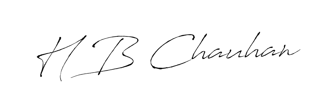 Design your own signature with our free online signature maker. With this signature software, you can create a handwritten (Antro_Vectra) signature for name H B Chauhan. H B Chauhan signature style 6 images and pictures png