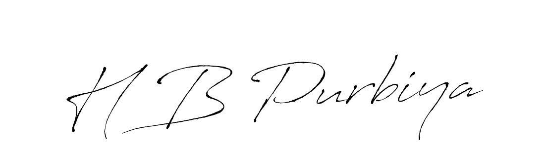 How to Draw H B Purbiya signature style? Antro_Vectra is a latest design signature styles for name H B Purbiya. H B Purbiya signature style 6 images and pictures png