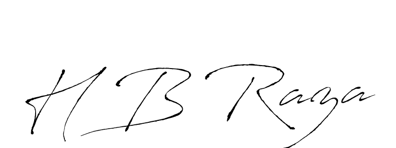 The best way (Antro_Vectra) to make a short signature is to pick only two or three words in your name. The name H B Raza include a total of six letters. For converting this name. H B Raza signature style 6 images and pictures png