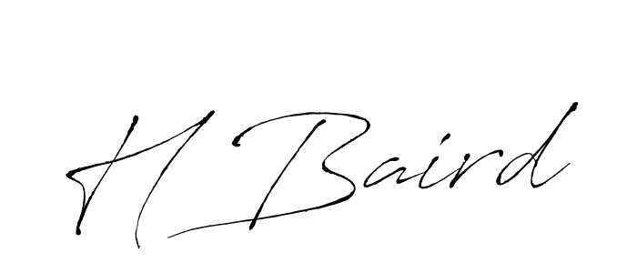 How to make H Baird name signature. Use Antro_Vectra style for creating short signs online. This is the latest handwritten sign. H Baird signature style 6 images and pictures png