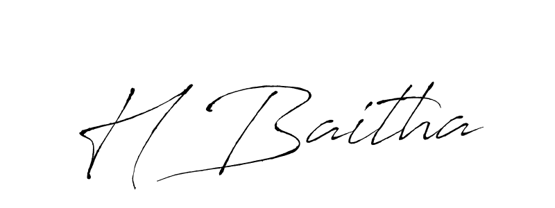 Similarly Antro_Vectra is the best handwritten signature design. Signature creator online .You can use it as an online autograph creator for name H Baitha. H Baitha signature style 6 images and pictures png