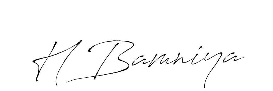 You can use this online signature creator to create a handwritten signature for the name H Bamniya. This is the best online autograph maker. H Bamniya signature style 6 images and pictures png